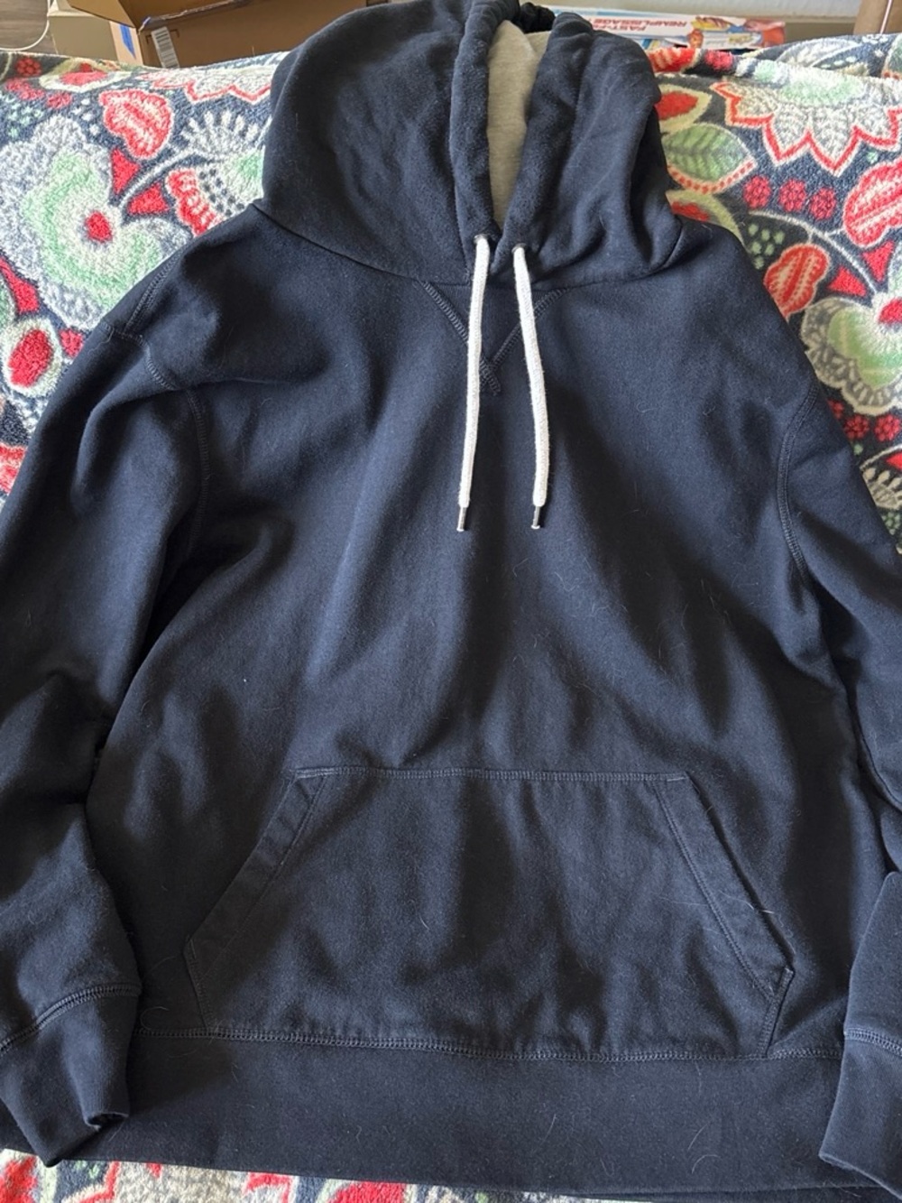 GAP Black Hoodie with White Drawstring
